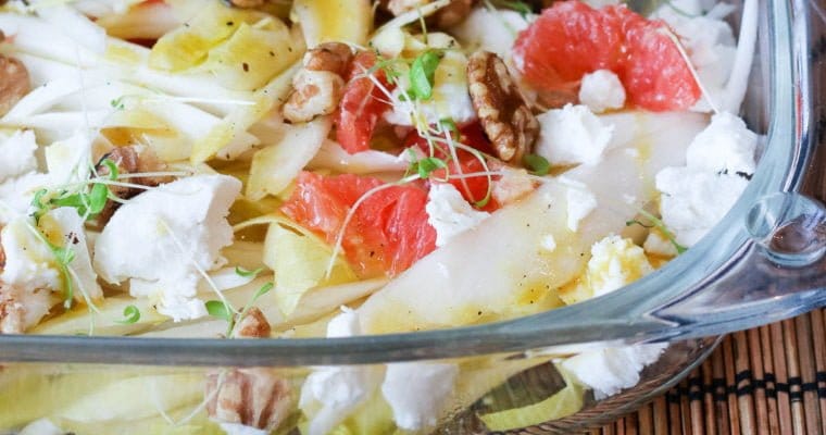 Witlof grapefruit salade met geitenkaas
