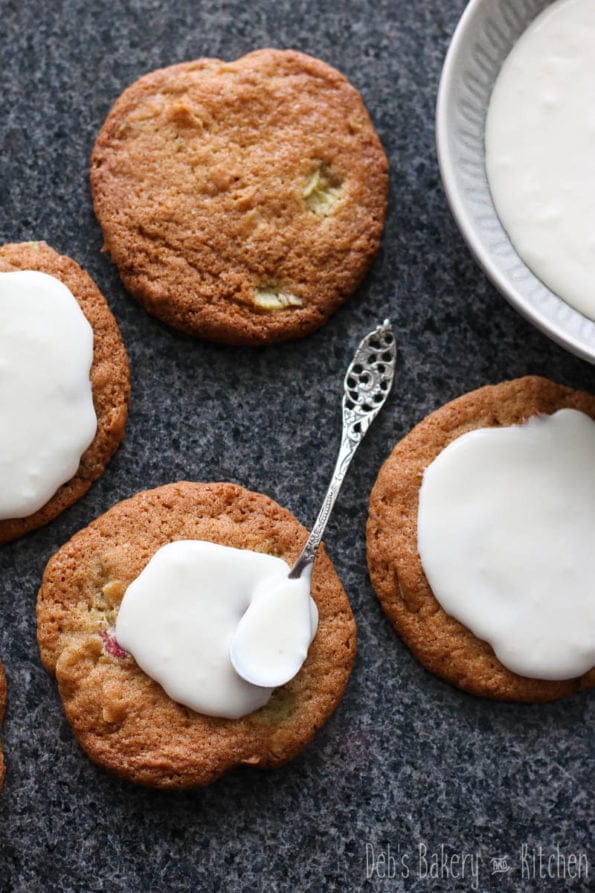 Rabarberkoekjes met glazuur
