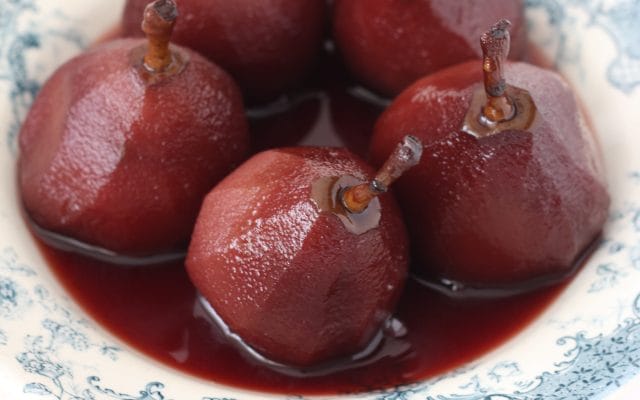 Stoofperen met port en kersensap