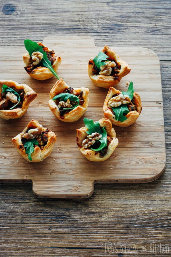 bladerdeeghapjes met champignons