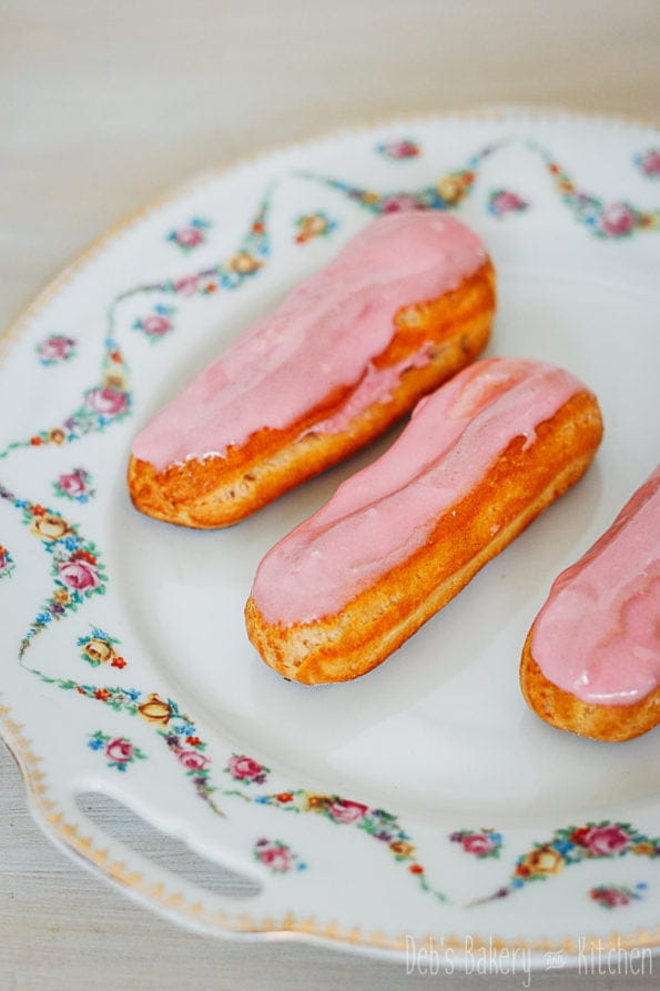 eclairs met frambozenmousse