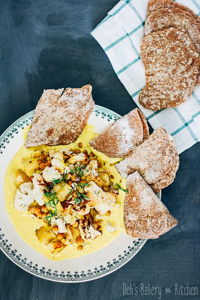 Indiase bloemkool met chapati's