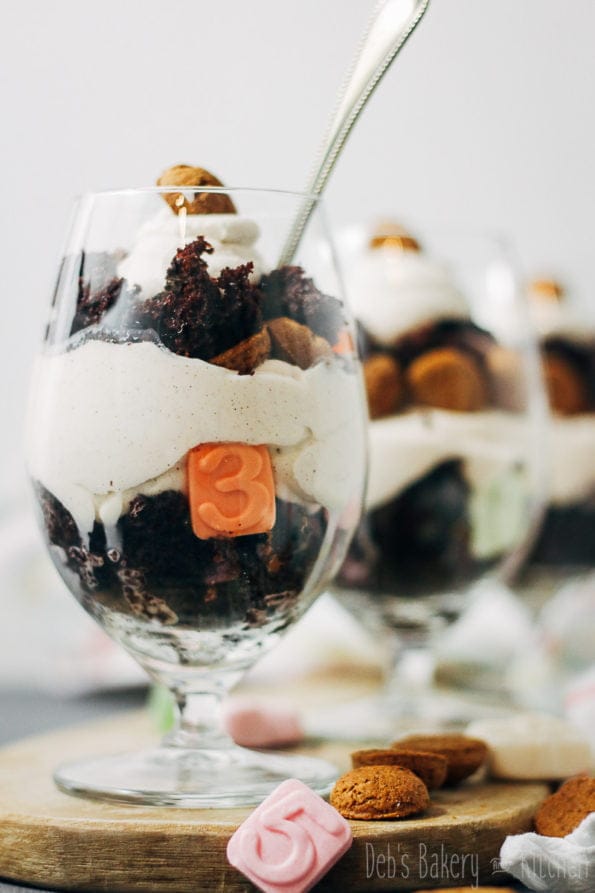 Sinterklaas trifle met speculaasroom