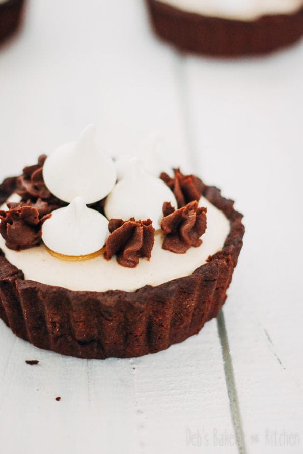 chocolade tartelettes met kastanjecreme