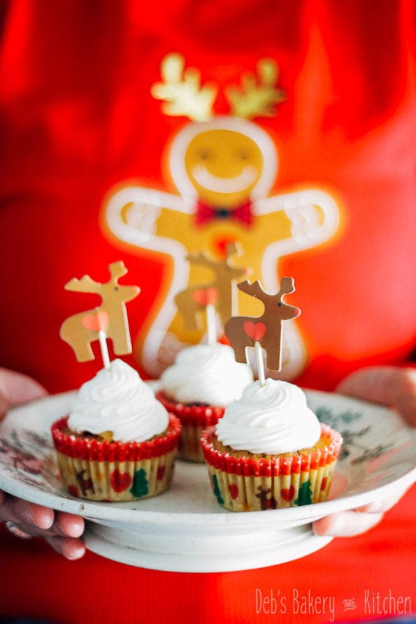 cupcakes met cranberry appelcompote