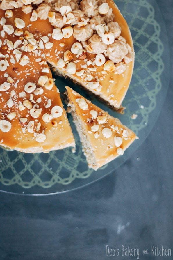 hazelnoot kastanjetaart met karamel