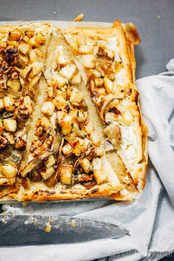 galette met knolselderij en oesterzwammen