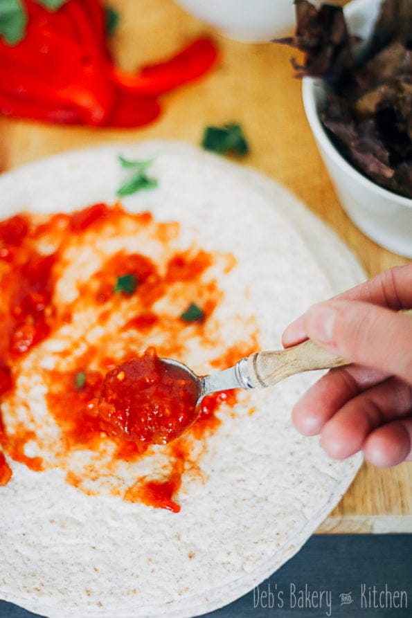 snelle tortilla met groenten en zeewierbacon