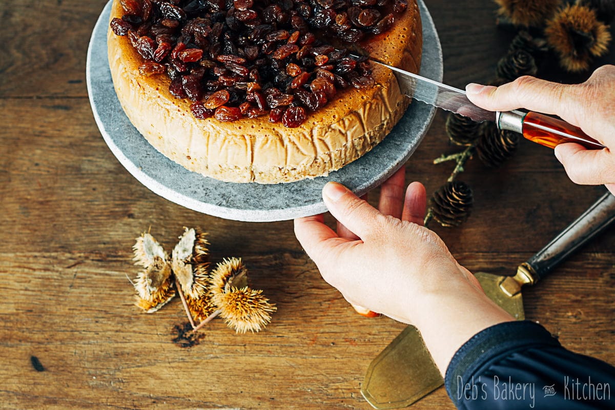 cheesecake met geitenkaas, rozijnen en liqor 43