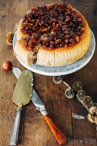 cheesecake met geitenkaas, rozijnen en liqor 43-7134 cheesecake met geitenkaas, rozijnen en liqor 43
