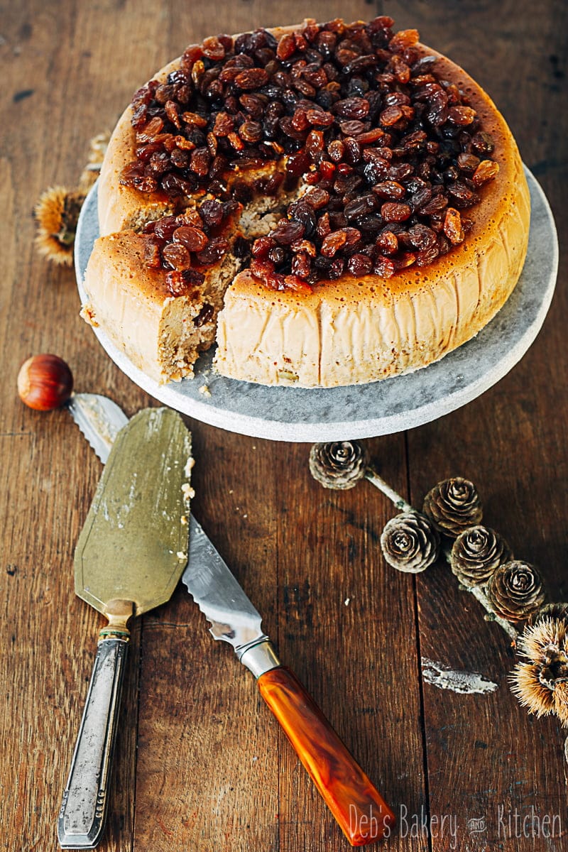 cheesecake met geitenkaas, rozijnen en liqor 43