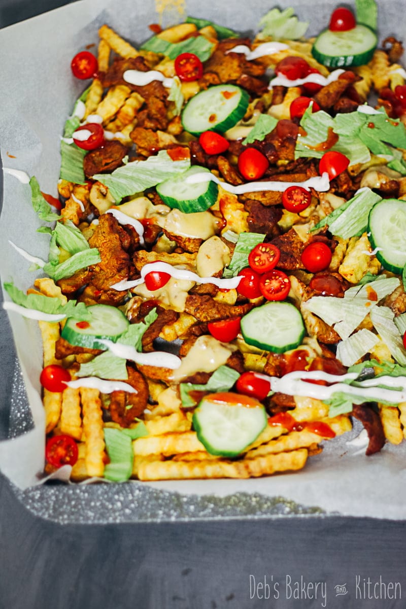 kapsalon met kip shoarma