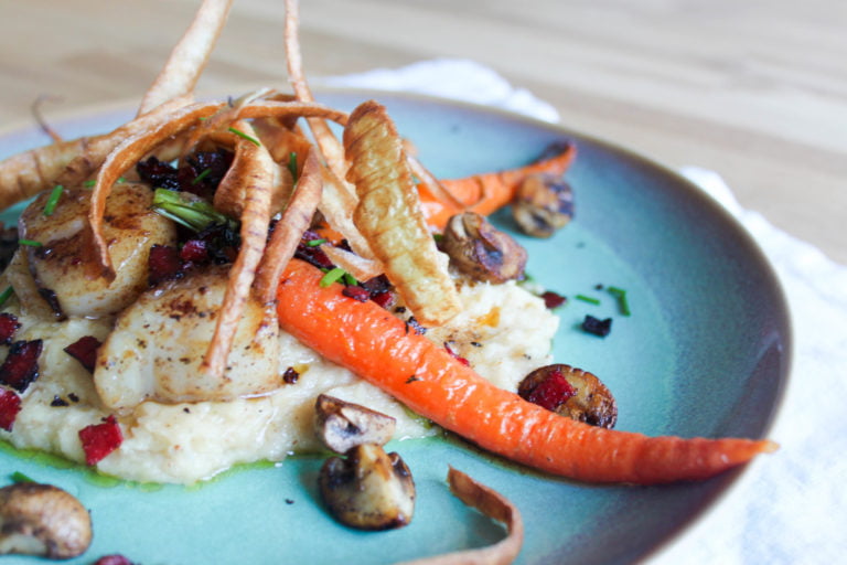 coquilles met chorizo, wortel en pastinaak Knoeien met Inge