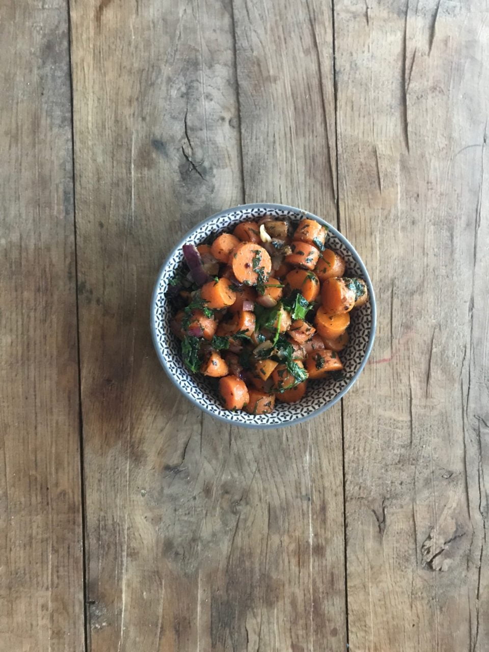 worteltjessalade met baharat Domaine Malpas