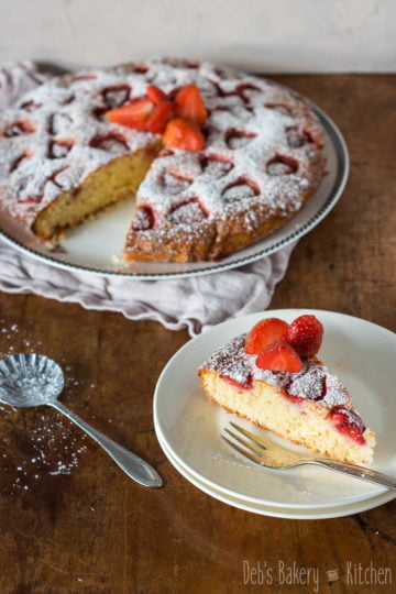 aardbeien havermout yoghurtcake