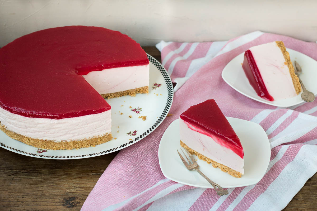 No bake appel cranberry cheesecake