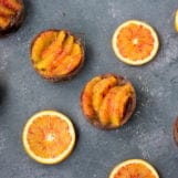 chocolade taartjes met bloedsinaasappel