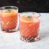 frisse aardbeien bloedsinaasappel mocktail