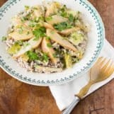 bloemkoolcouscous met prei en peer