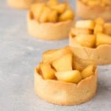 tartelettes met rabarber en limoncello appels