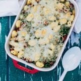 gnocchi uit de oven met doperwten en chorizo