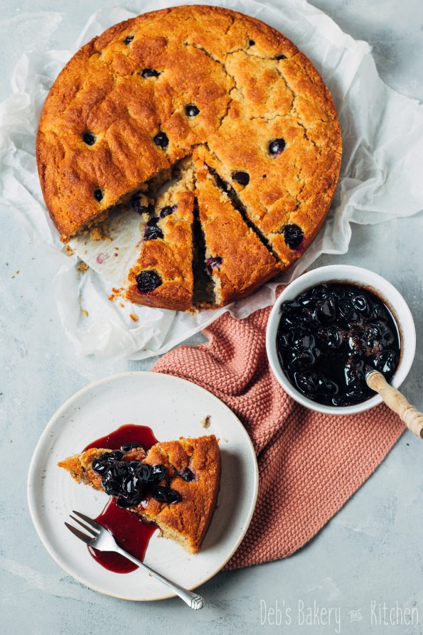 glutenvrije polenta cake met druiven