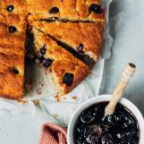 glutenvrije polenta cake met druiven