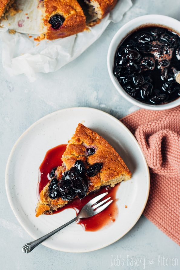 glutenvrije polenta cake met druiven