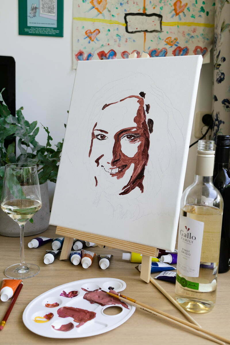 Me-time schilder workshop met goede wijn