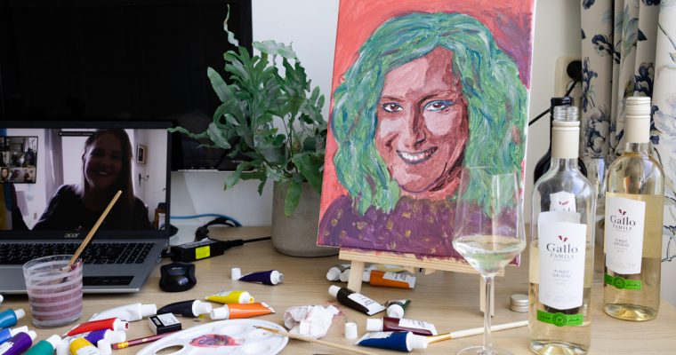 Me-time schilder workshop met goede wijn