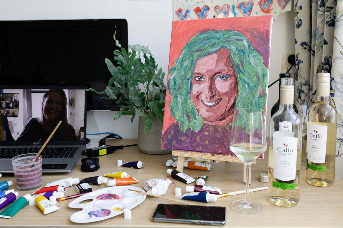 Me-time schilder workshop met goede wijn