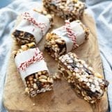Pruimen chocoladerepen met gepofte rijst