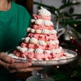 pavlova kerstboom met mascarponeroom