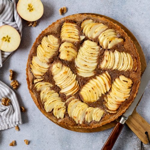 Appeltaart met walnoten frangipane