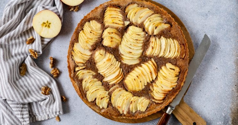 Appeltaart met walnoten frangipane