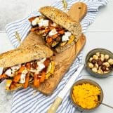 broodje wortel geitenkaas met balsamico